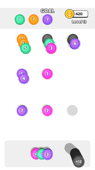 Coin Solitaire Game Screenshot