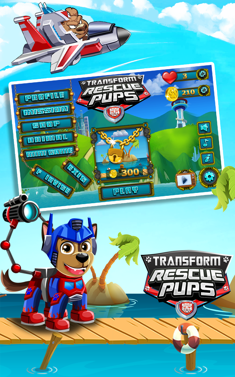 Super Paw Robot Rescue Pups Game Screenshot