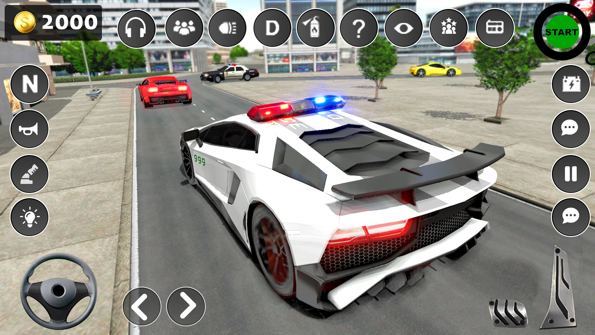 US Police Car: Car Gangster 3D Game Screenshot