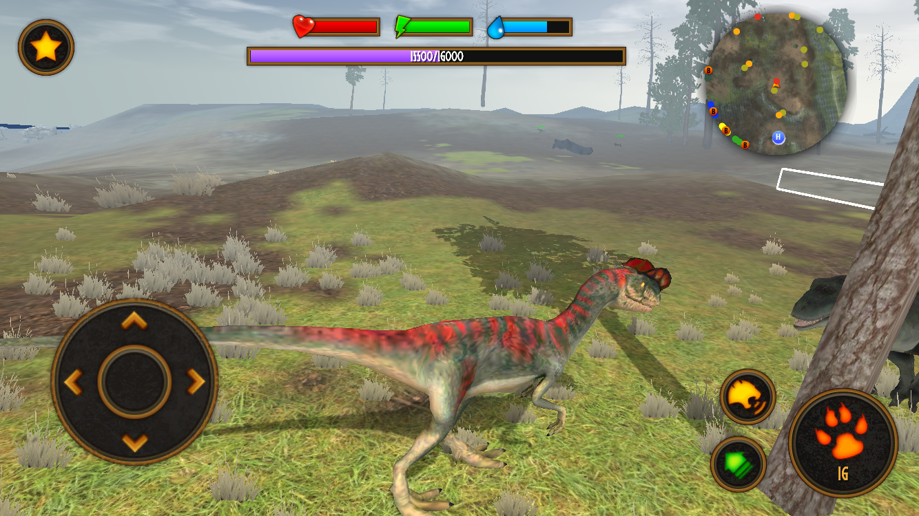 Cuplikan Layar Game Clan of Dilophosaurus
