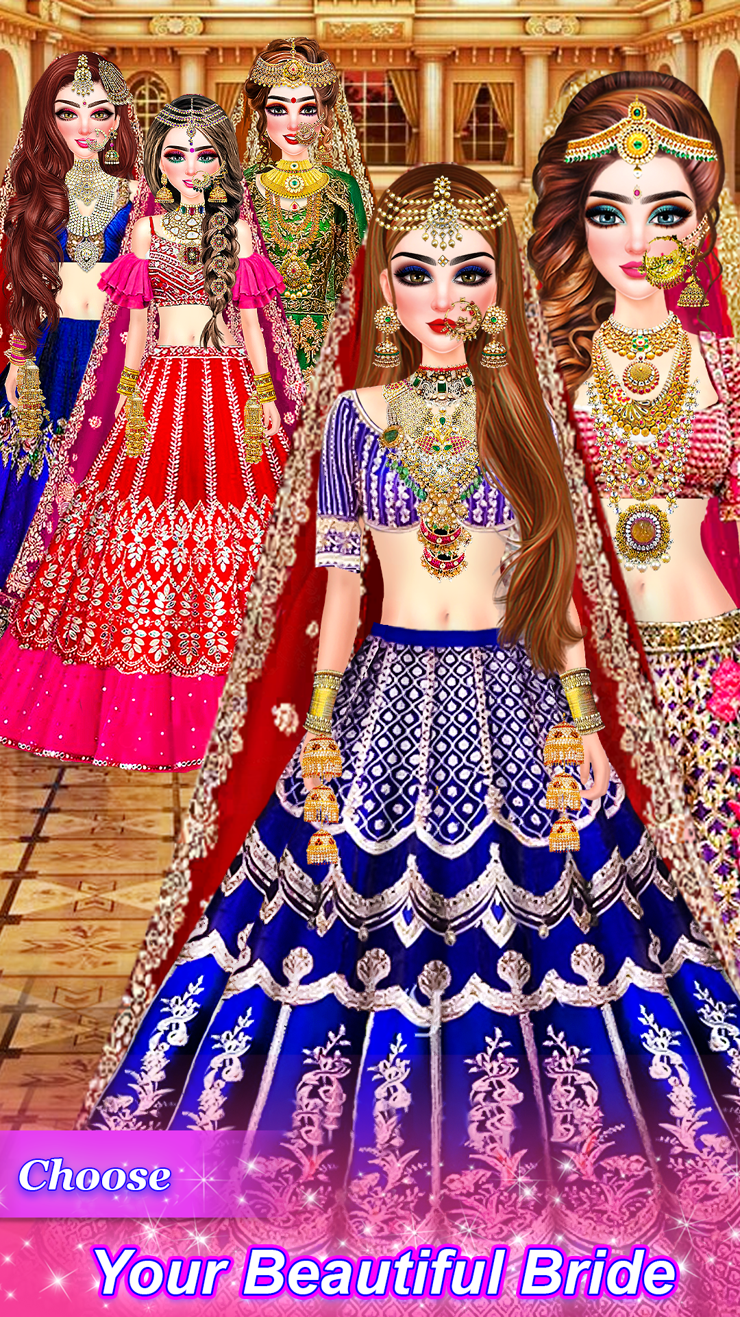 Traditional Royal Indian Wedding game, #facemask, #hairstyle  #arrangemariage, #bridalmakeup-game - YouTube
