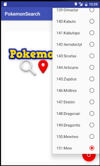 Screenshot of Support Tool:PokemonGO Search