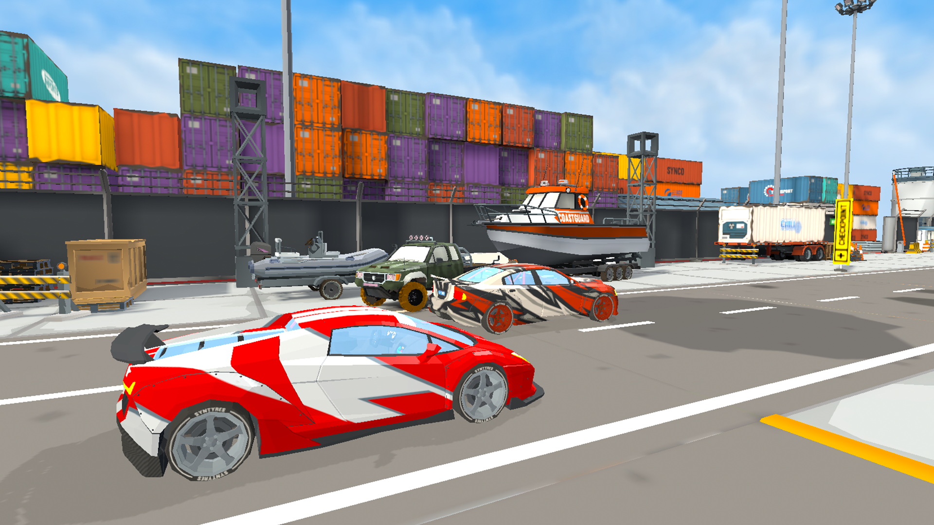 Drag Racing Polygon Game Screenshot