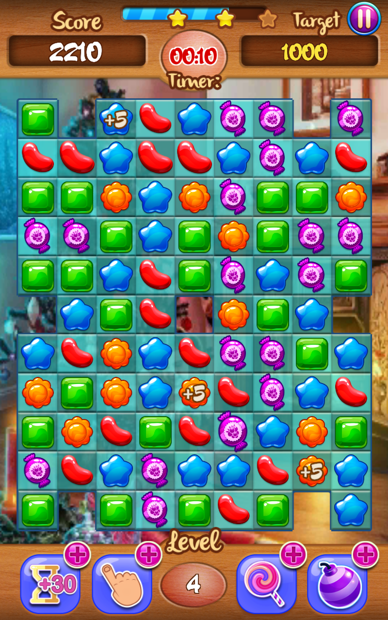 Match 3: Christmas Spirit Game Screenshot