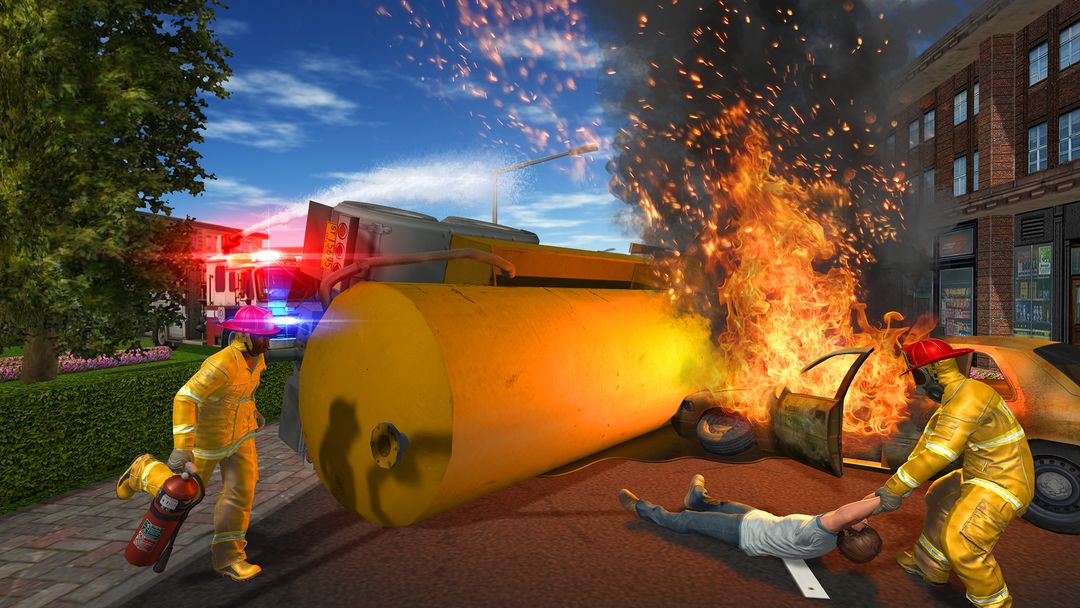 Screenshot of Fire Truck Game