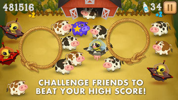 Cows vs Aliens Game Screenshot