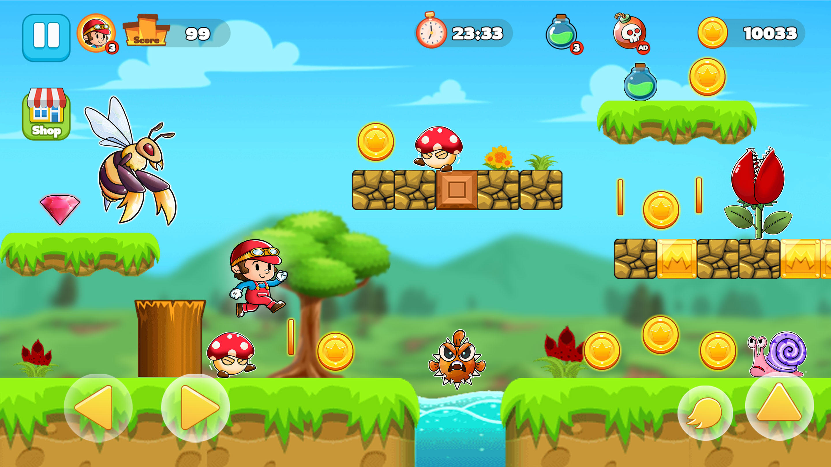 Super Bino: Jungle Adventure screenshot game