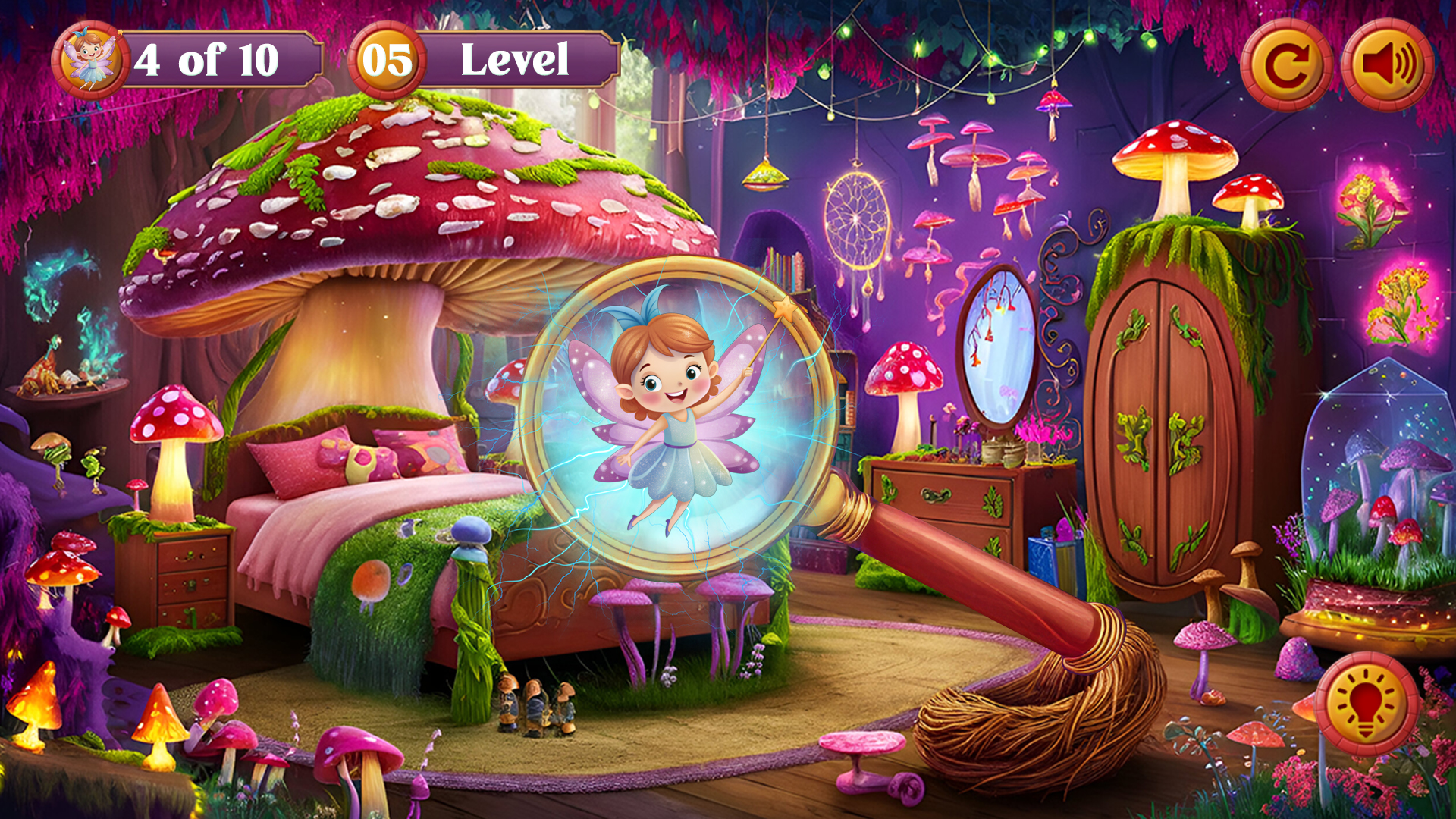 Hidden Object Mushroom Fairy 게임 스크린샷