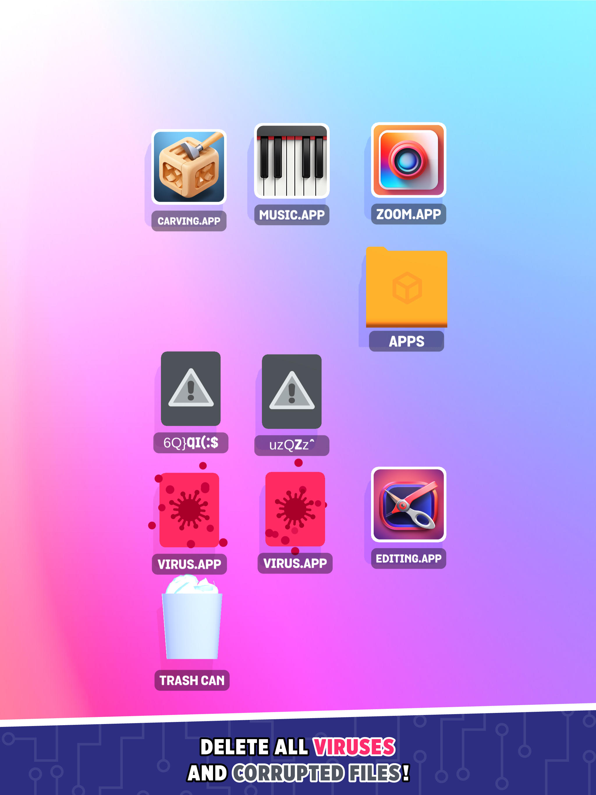 Desktop Sort Game Screenshot