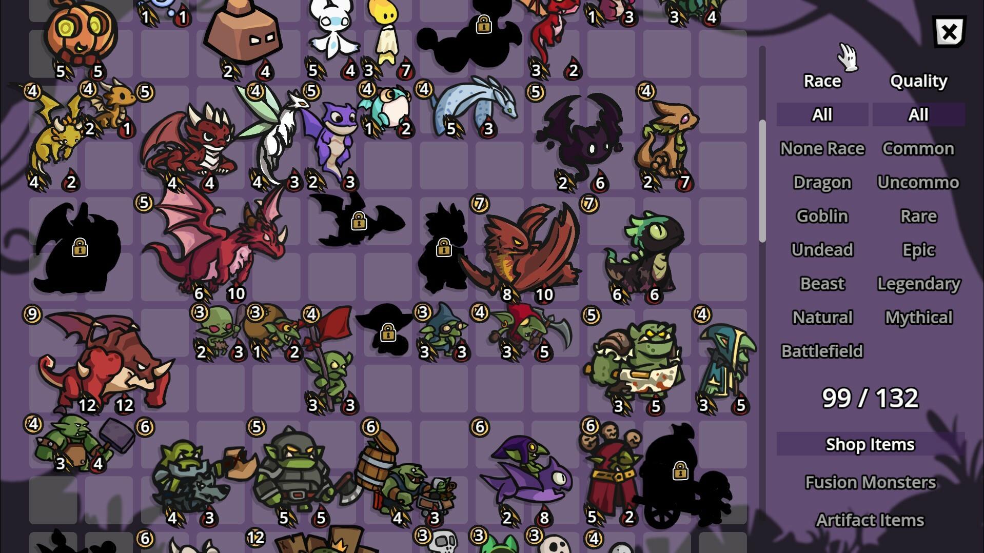 Monster Battles Game Screenshot