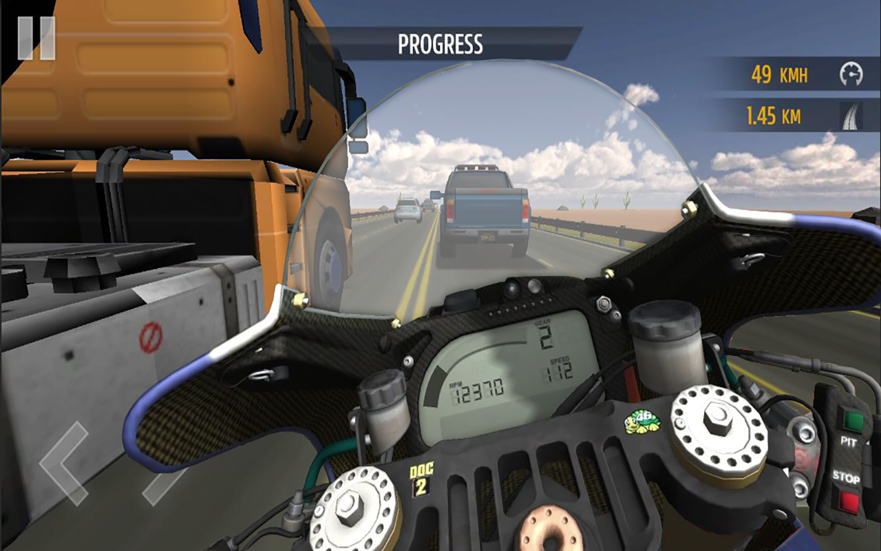 Motorcycle Racing Game Screenshot