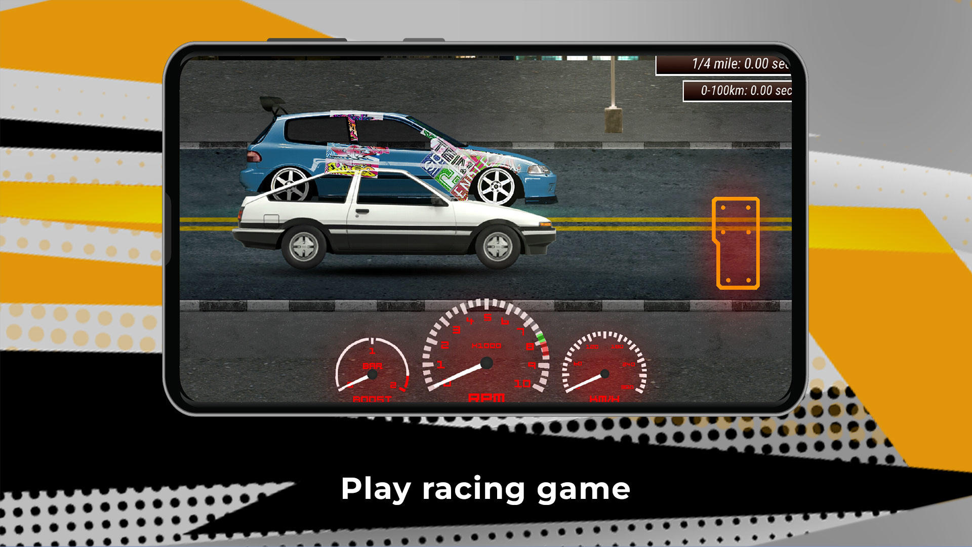 Captura de Tela do Jogo Drag Racing: Redline