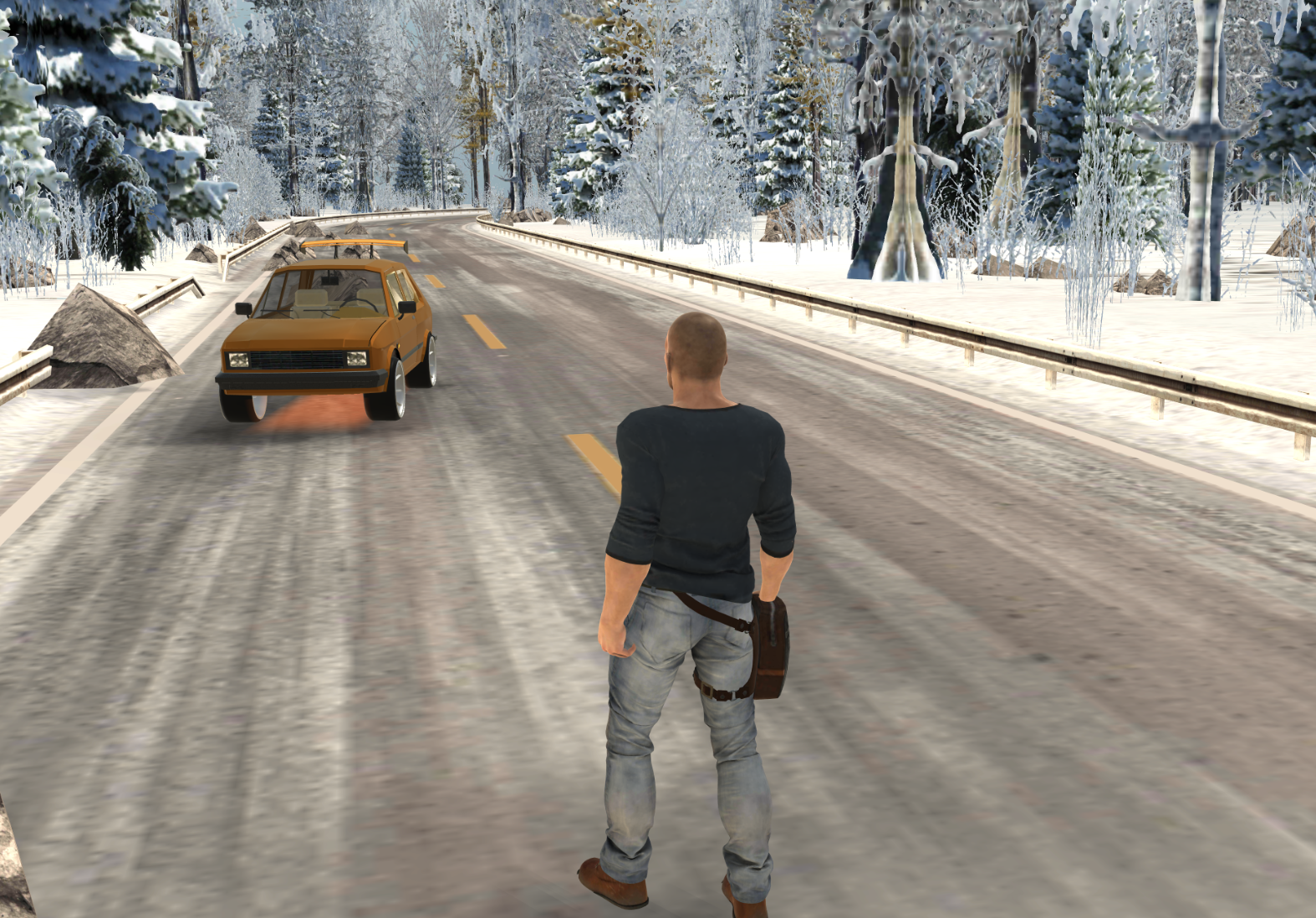 Скриншот игры Snow Car Driving Simulator
