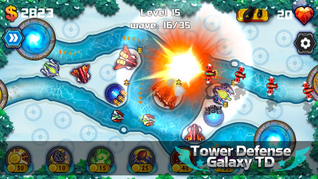Tower Defense: Galaxy TD ภาพหน้าจอเกม
