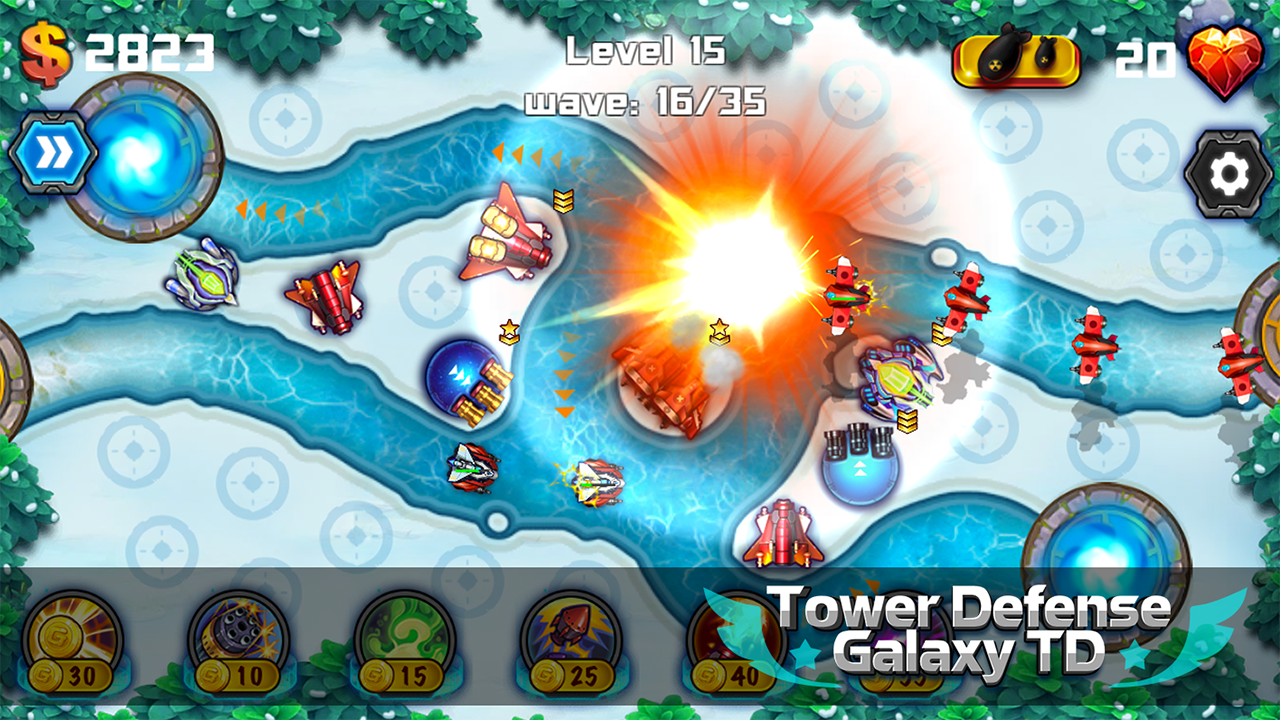 Tower Defense: Galaxy TD Game Screenshot