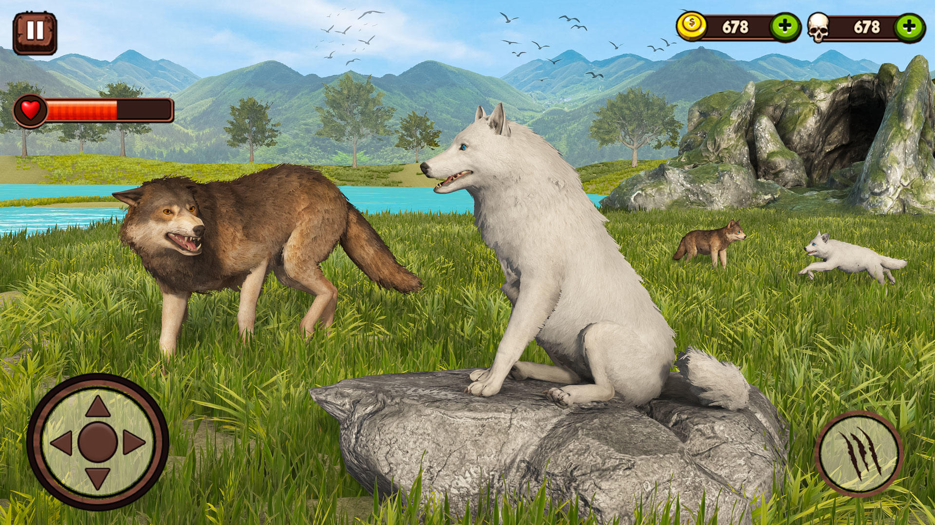 Wolf Attack Wild Animal Sim 3D Game Screenshot