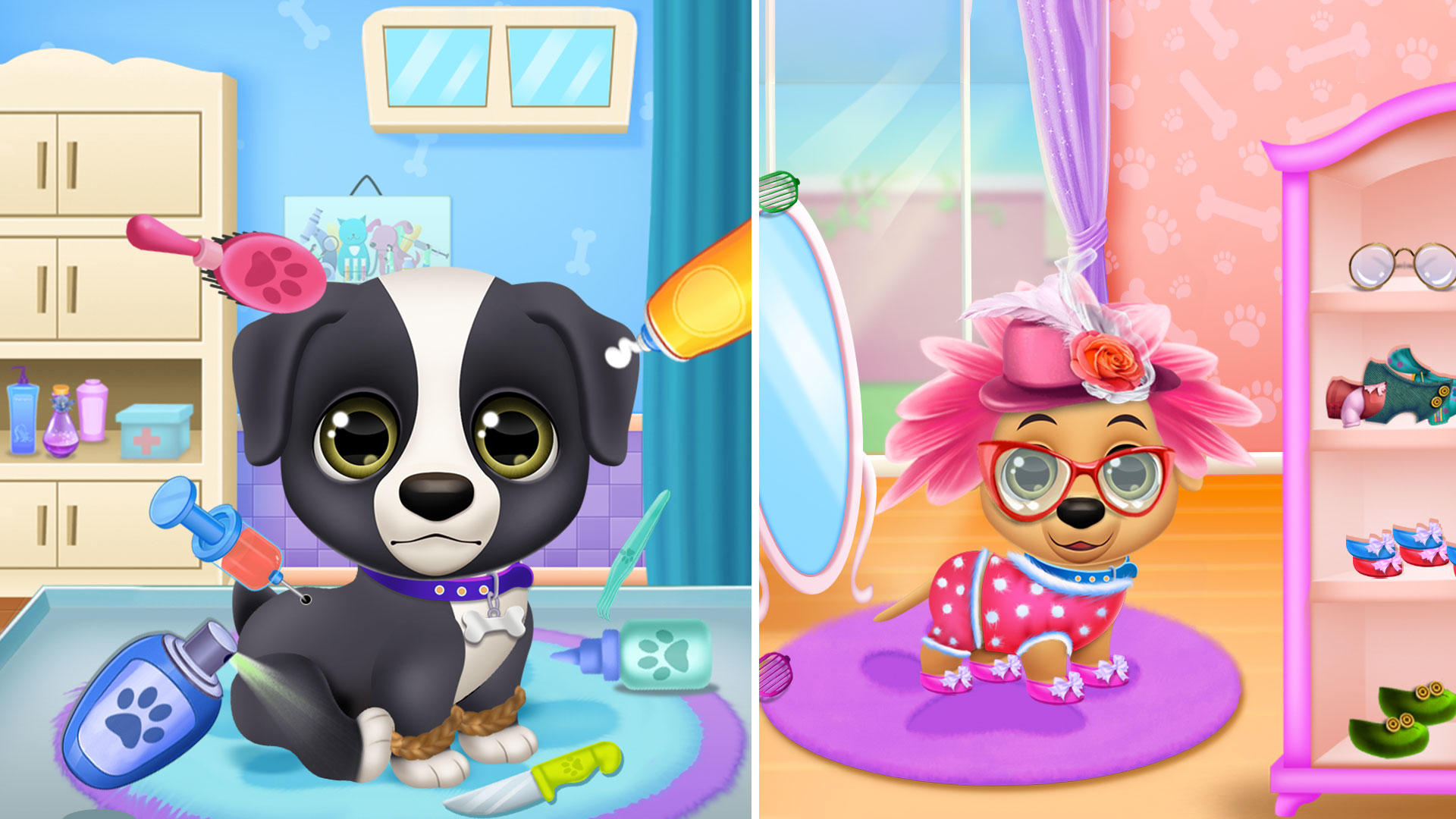 Cuplikan Layar Game Labrador dog salon - pet games