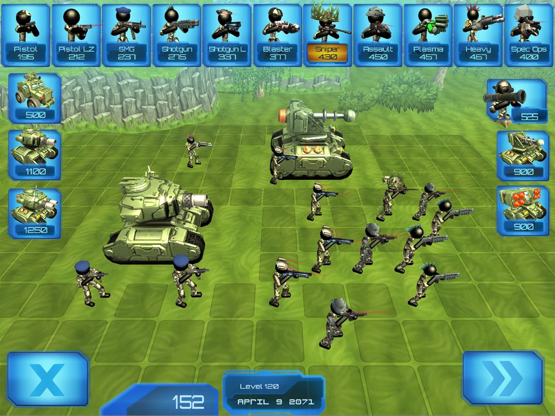 스틱크만 탱크 전투 시뮬레이터 게임 스크린 샷