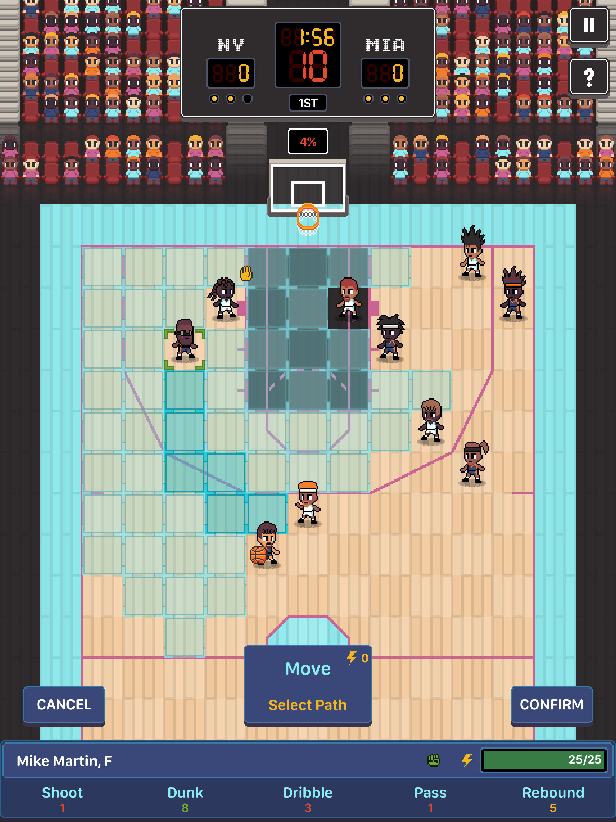 Hoop League Tactics ภาพหน้าจอเกม