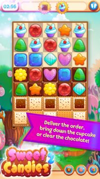 Sweet Candies 2 - Cookie Crush Match 3 Puzzle 遊戲截圖