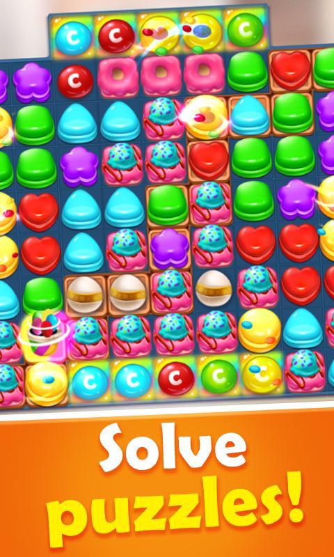 달콤한 사탕-무료 매치 3 퍼즐 게임 게임 스크린 샷