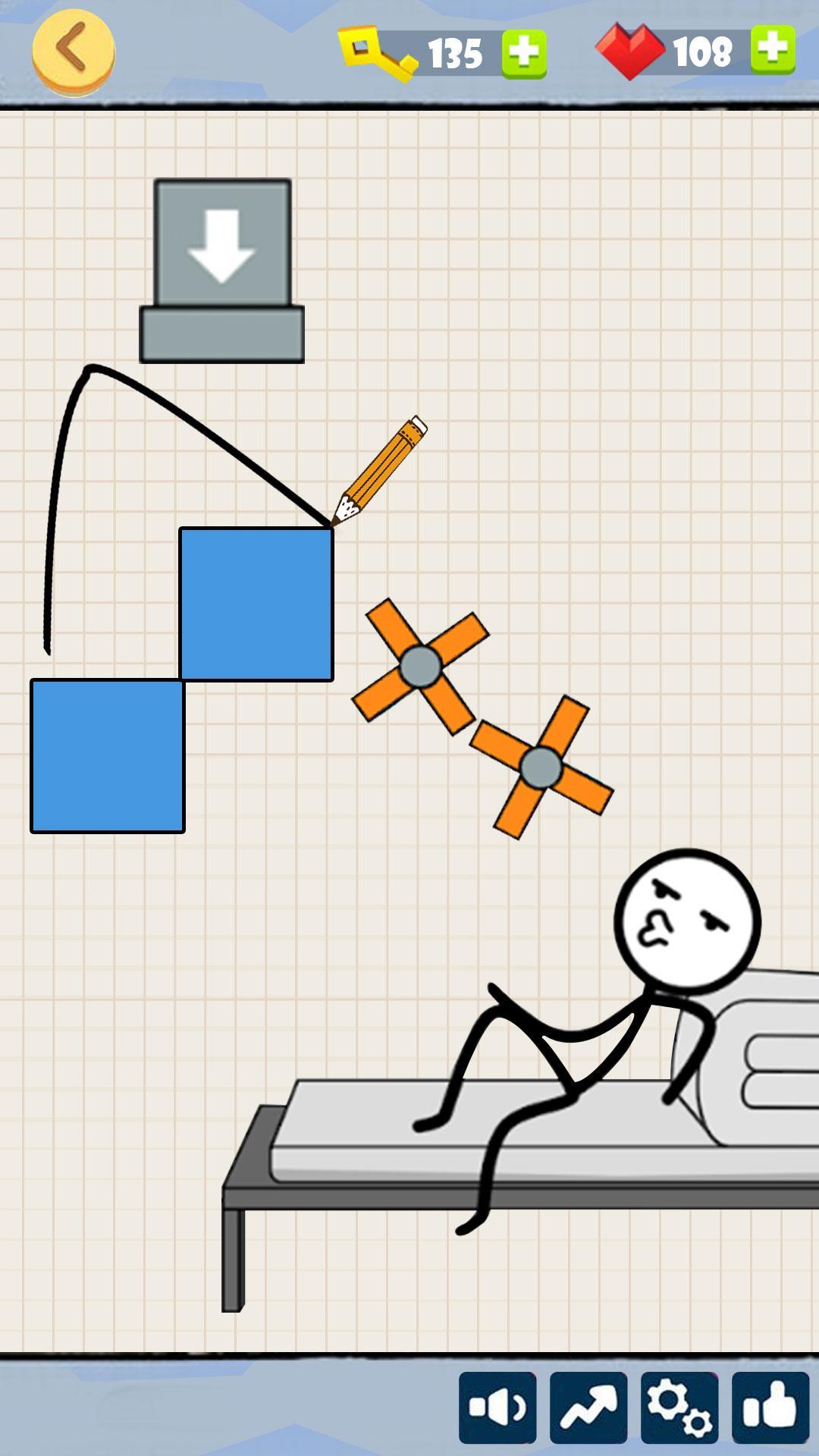 Bad Luck Stickman- Addictive draw line casual game Game Screenshot