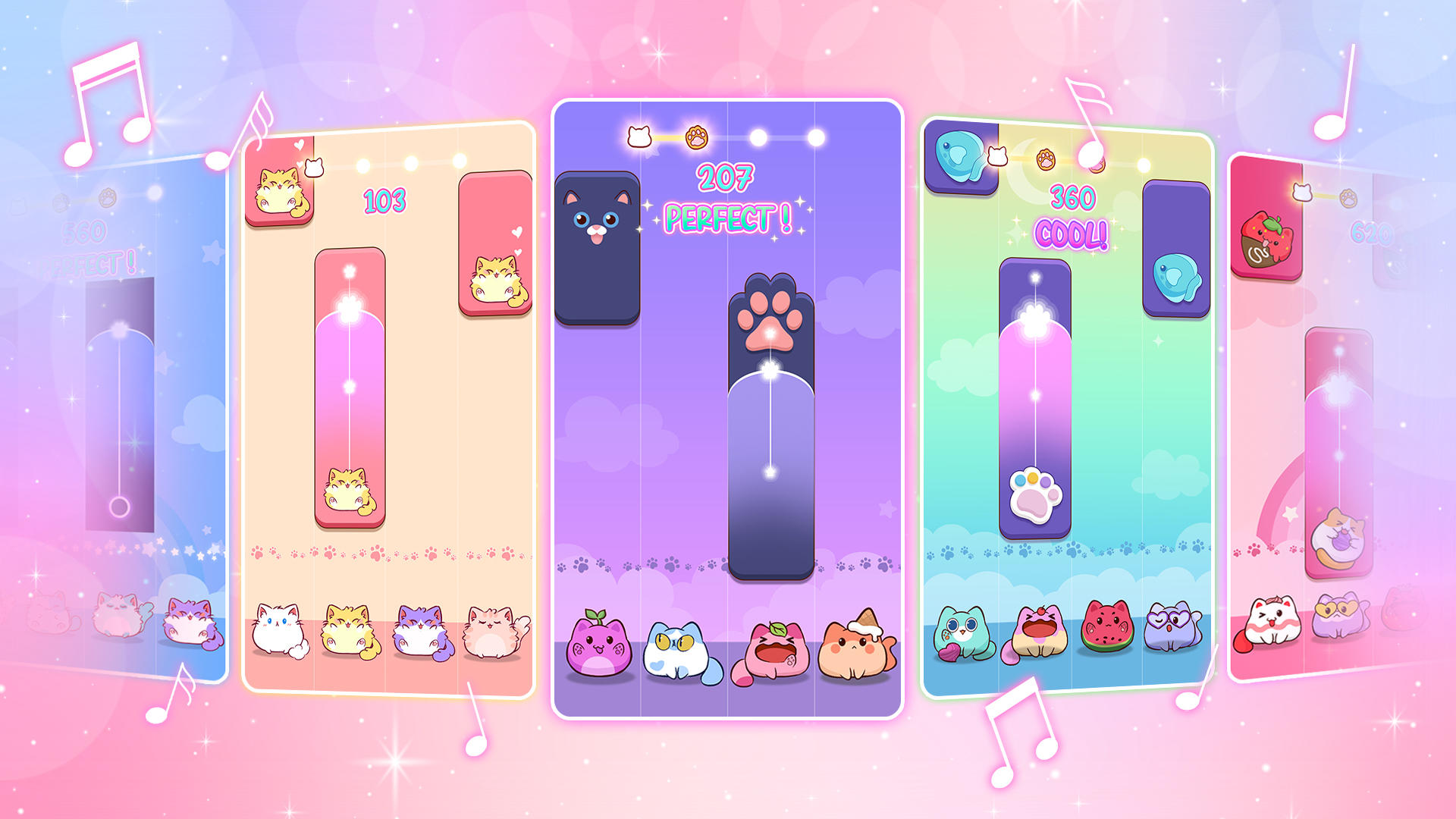 Cat Tiles: Cute Piano Game Game Screenshot