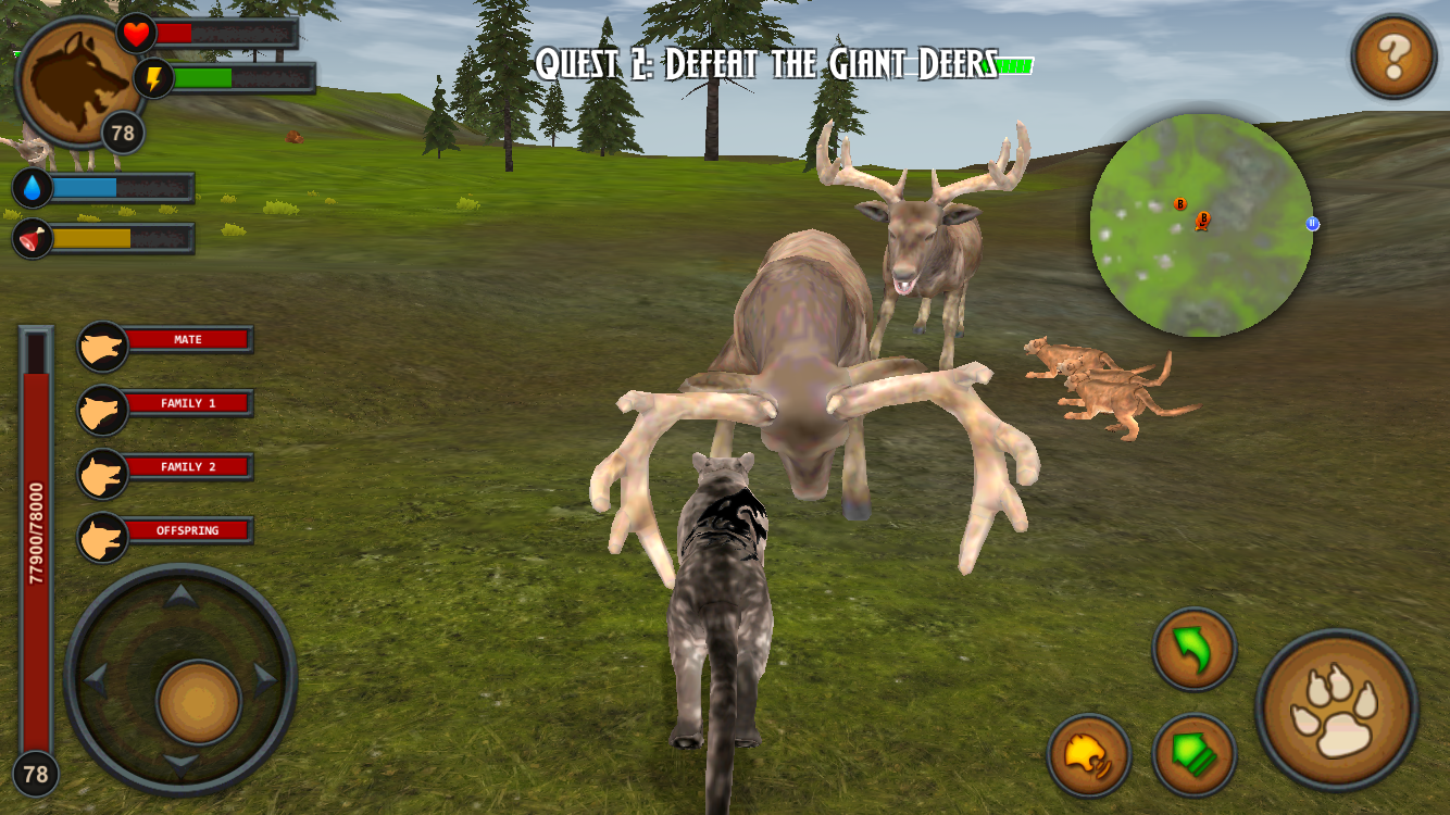 Cougars of the Forest Game Screenshot