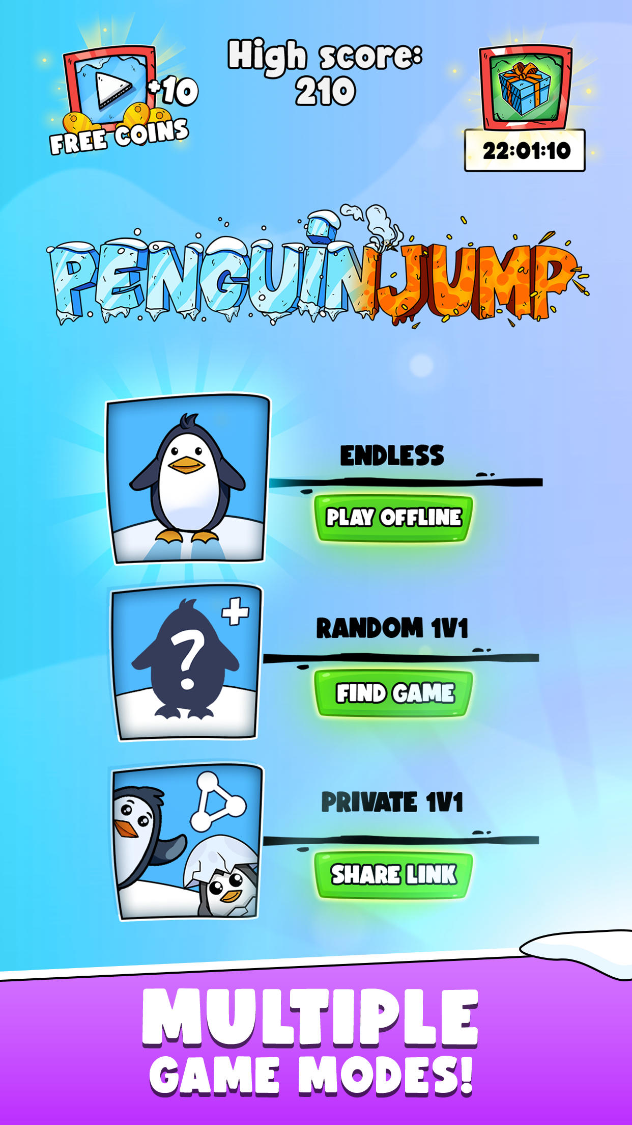 Penguin Jump Multiplayer Game Game Screenshot