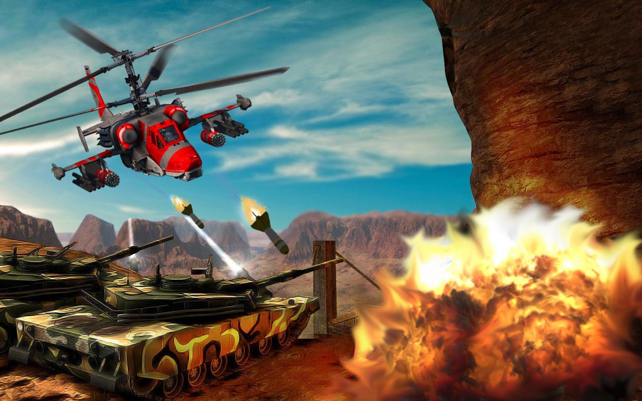 Screenshot 1 of Máy bay trực thăng quân sự Heavy GunShip Battle Simulator 