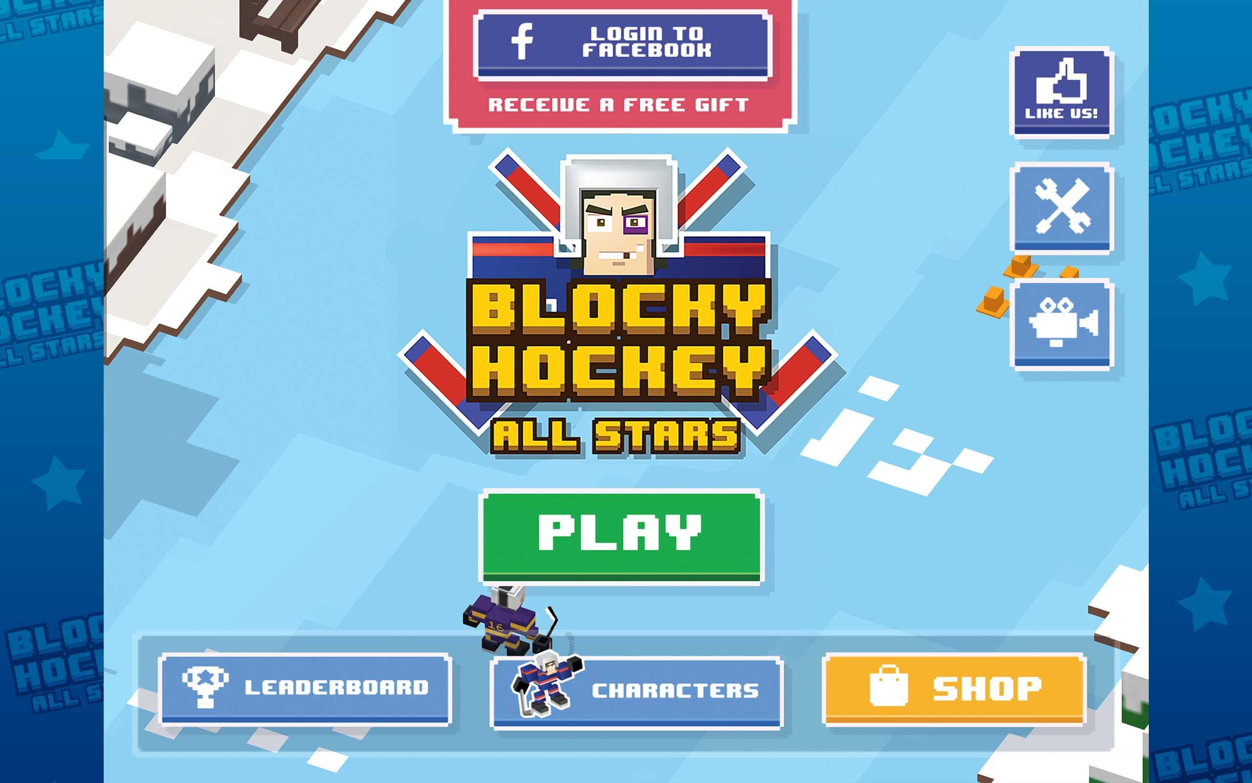 Screenshot of Blocky Hockey All-Stars