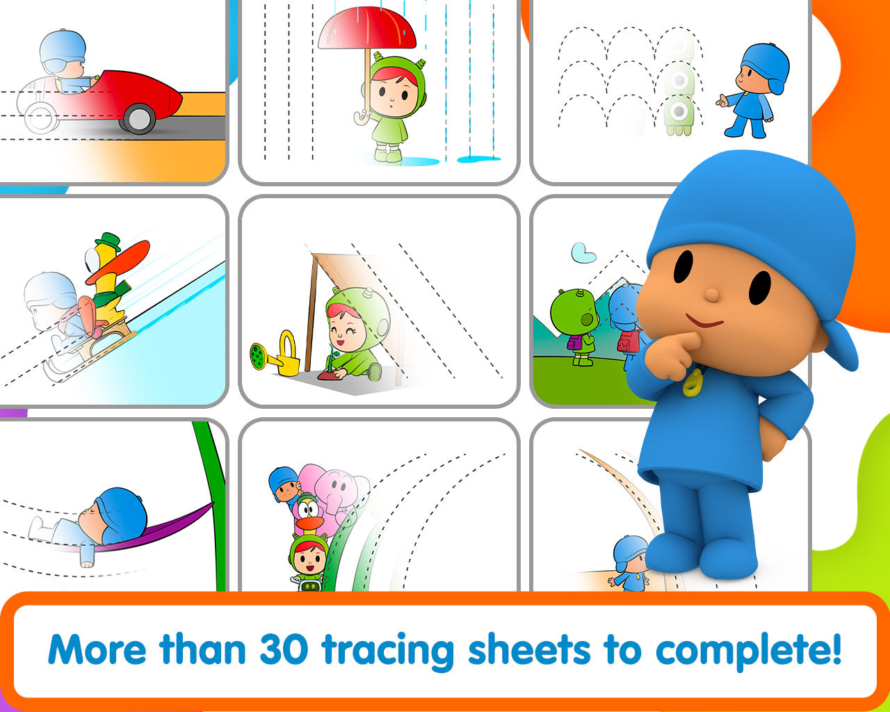 Pocoyo Colors:  Fun drawings! Game Screenshot
