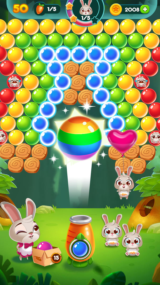 兔子泡泡龙: 动物森林 screenshot game