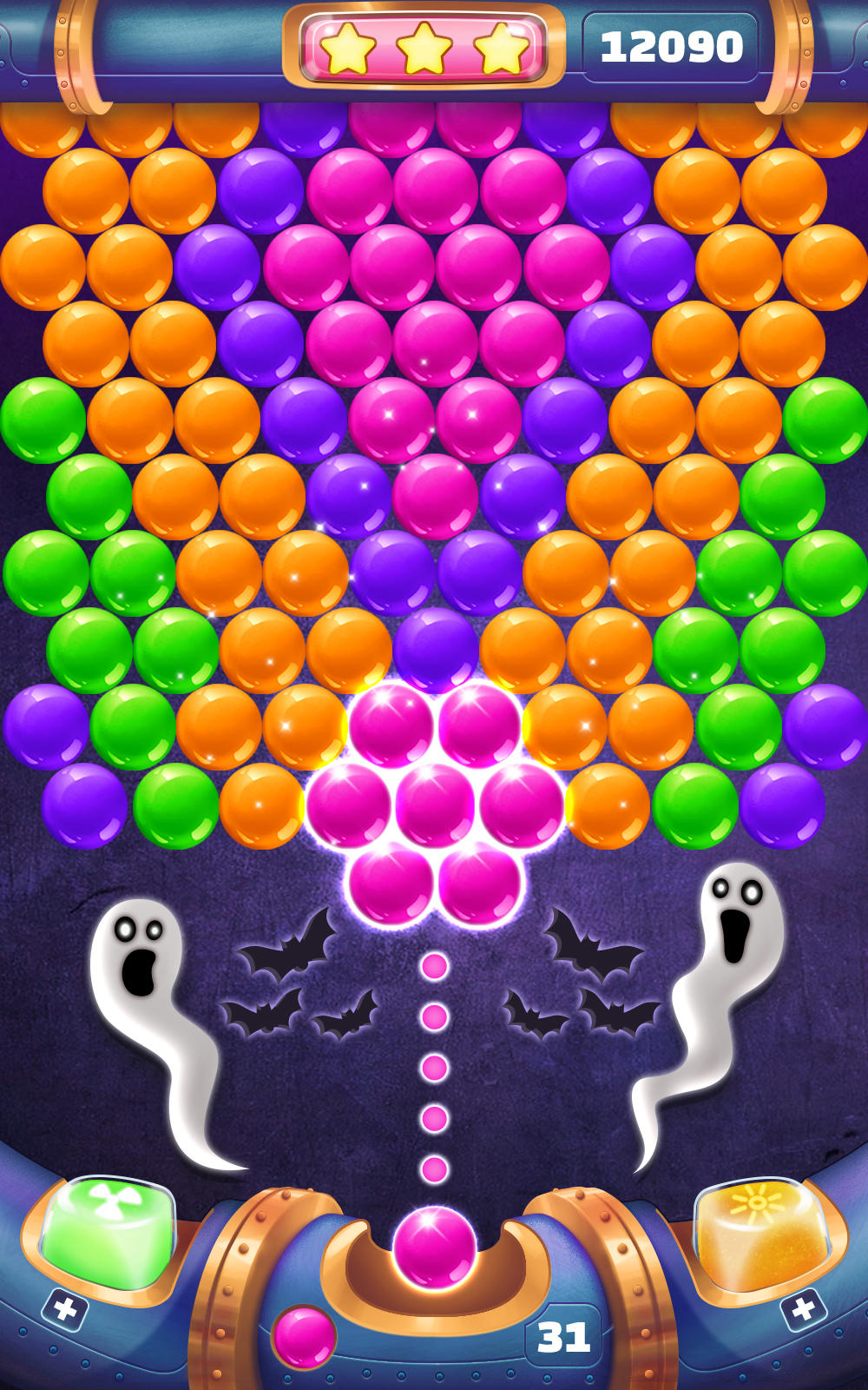 Halloween Bubble Shooting Game Game Screenshot