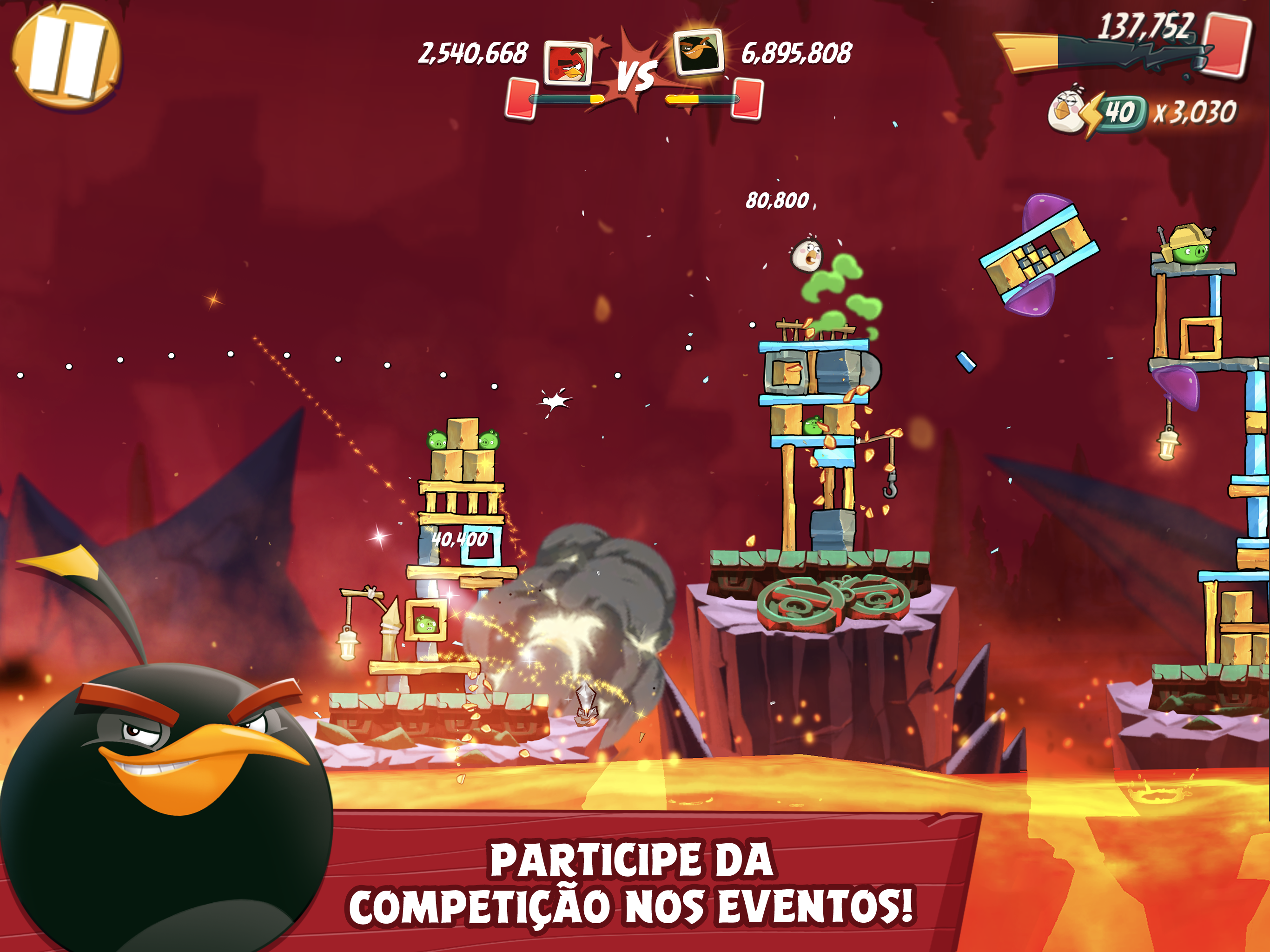 Captura de Tela do Jogo Angry Birds 2