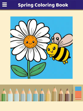 Spring Coloring Book Game Screenshot