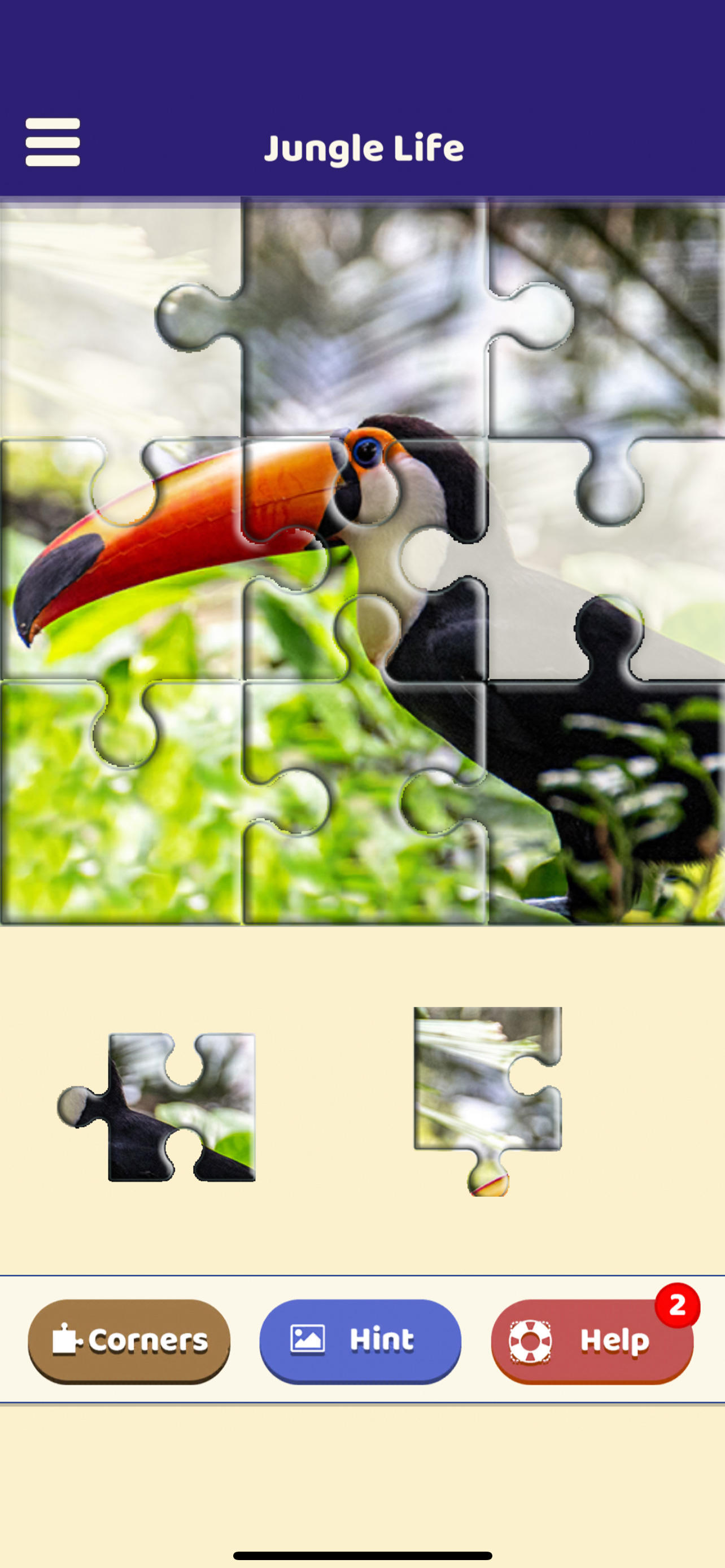 Jungle Life Puzzle Game Screenshot