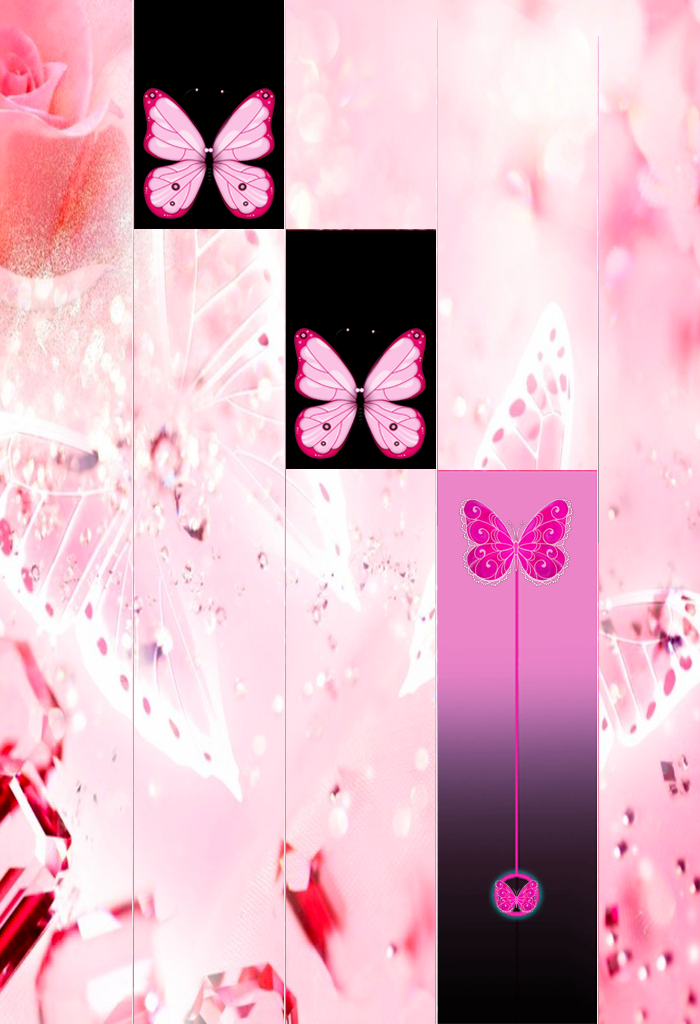 Pink Butterfly Piano Tiles 2018 screenshot game