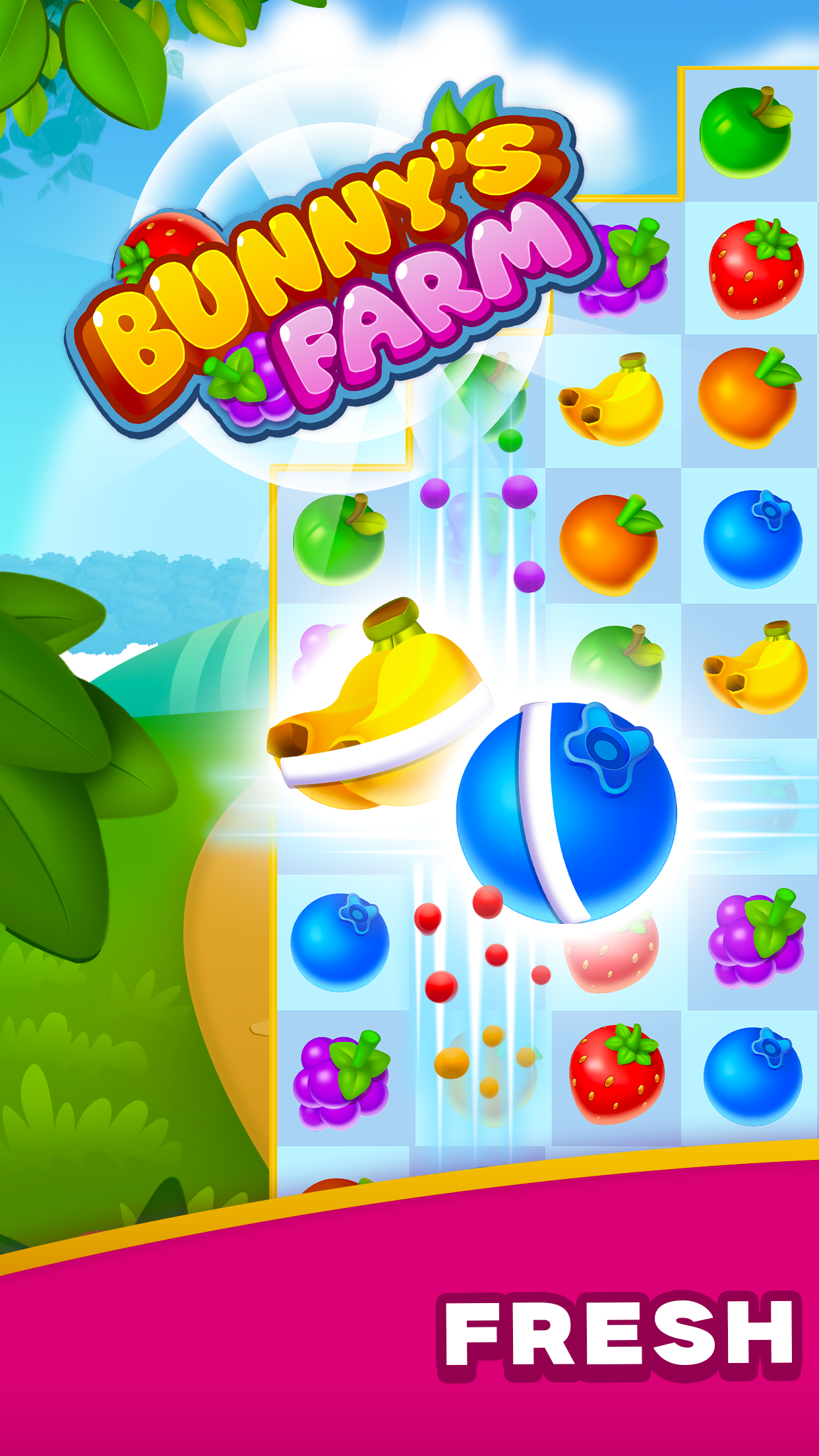 Bunny's Farm: Zen Match Master Game Screenshot