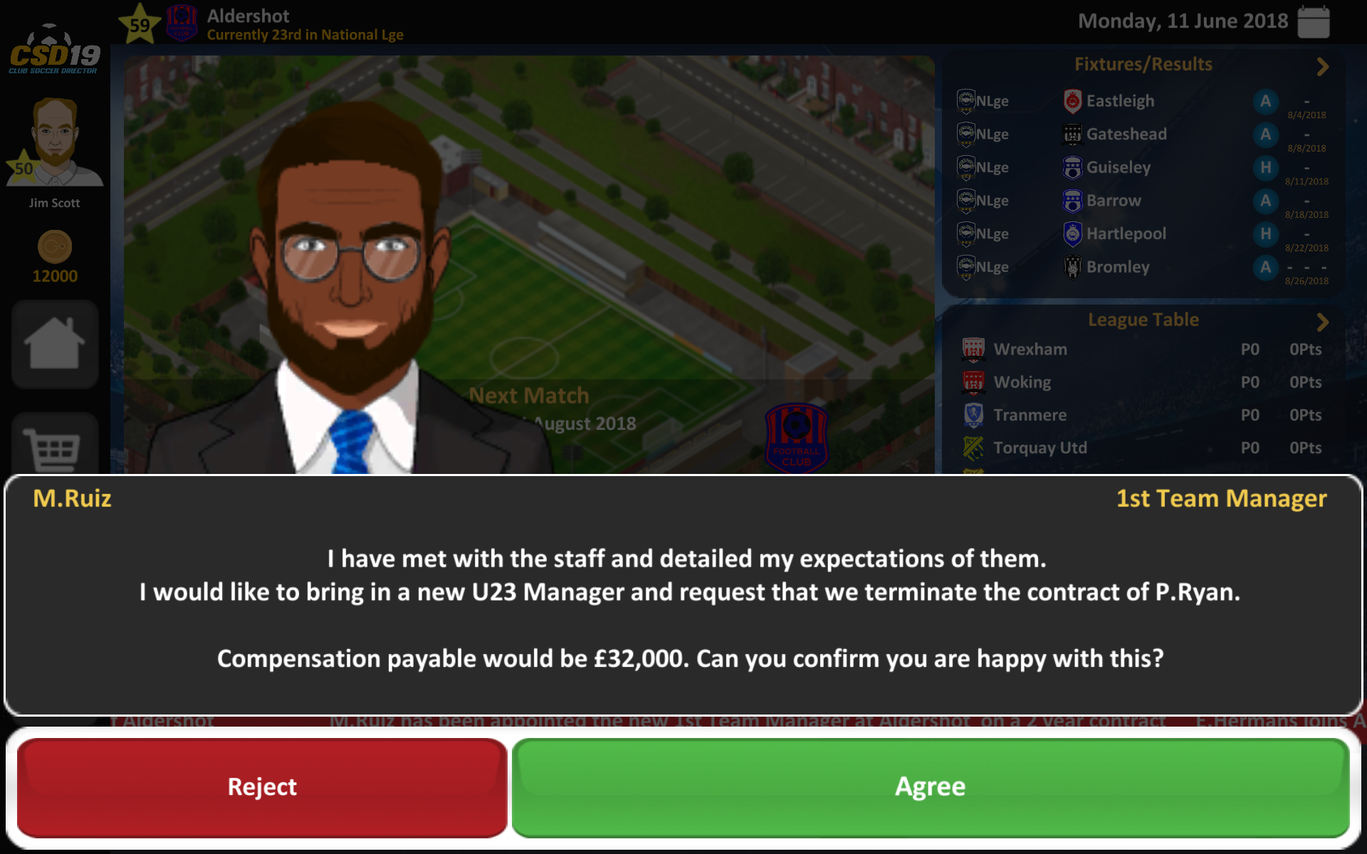 Screenshot of Club Soccer Director 2019 - Soccer Club Management
