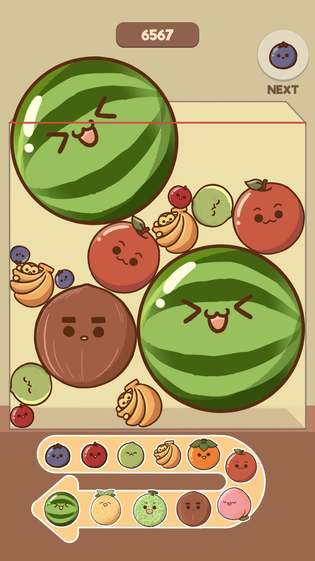 Captura de Tela do Jogo Melon Craft-Fruit Merge