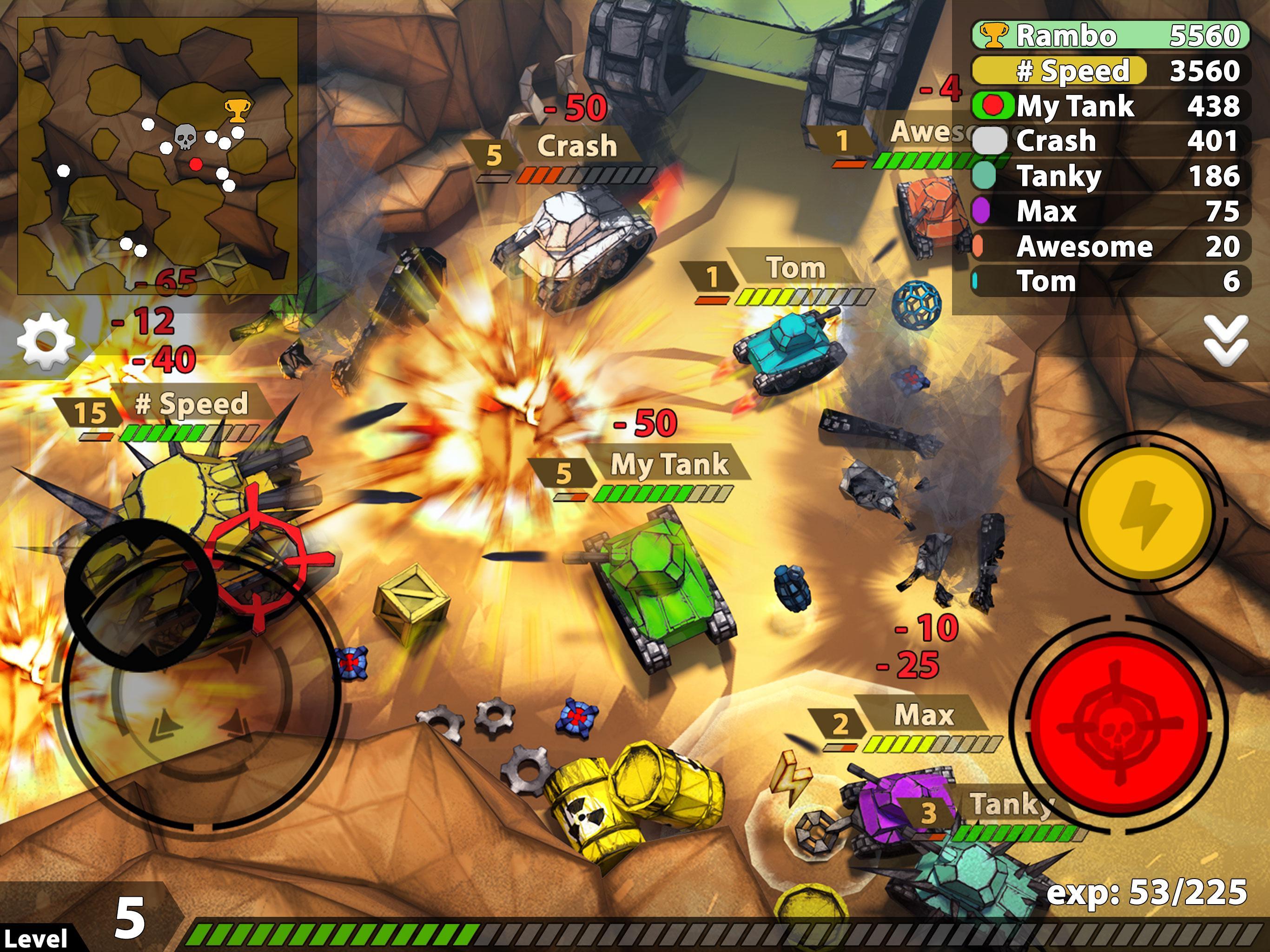 Crash of Tanks: Pocket Mayhem 게임 스크린 샷