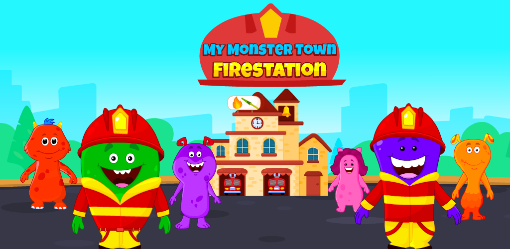 Banner of माई मॉन्स्टर टाउन - बच्चों के लिए फायर स्टेशन गेम्स 1.4