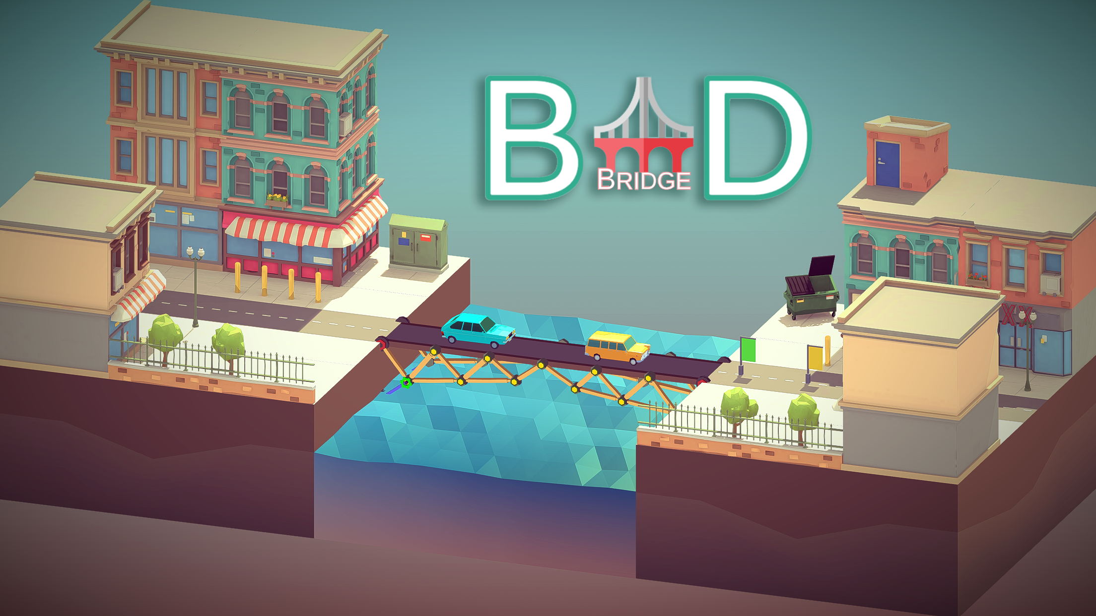 橋梁建設ゲーム(Bad Bridge)のキャプチャ