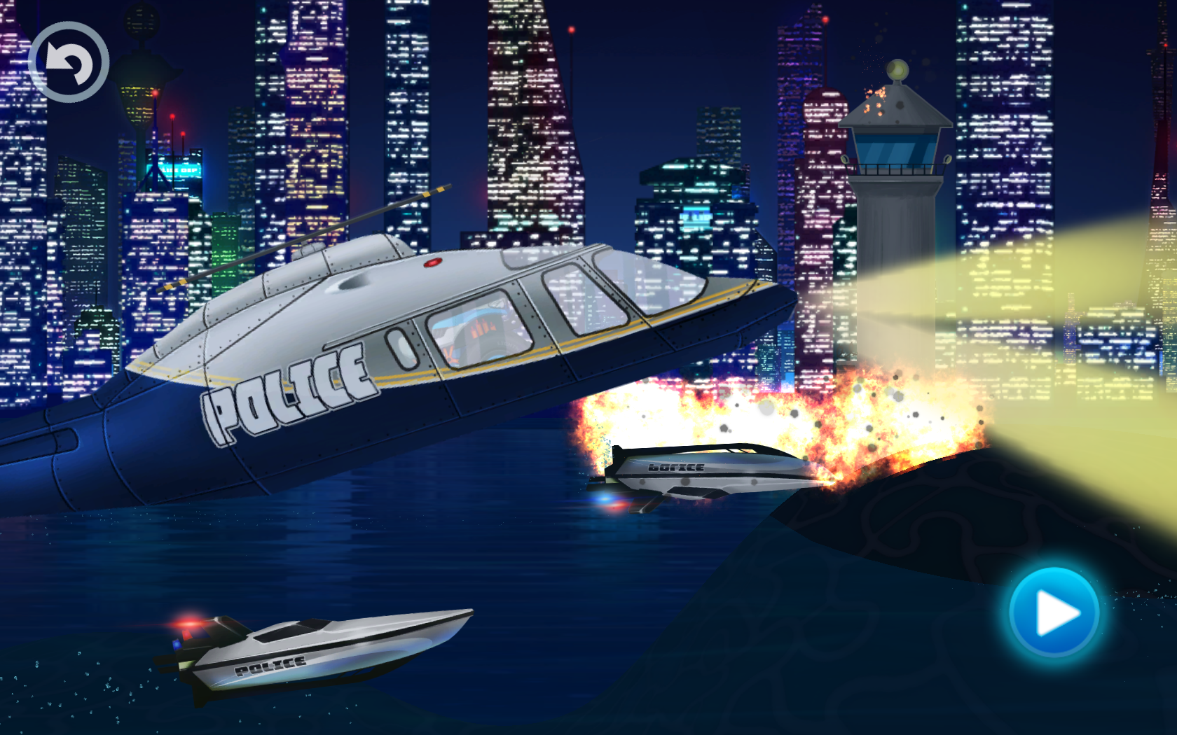 Captura de Tela do Jogo Monster Truck Kids 4: Police Racing