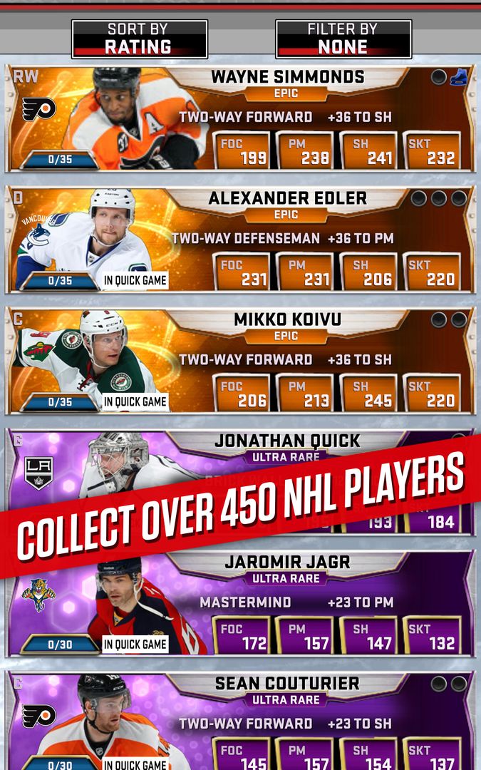 NHL SuperCard screenshot game