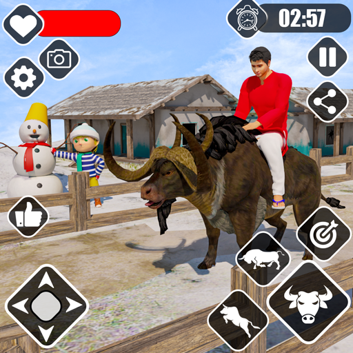 Angry Bull Rider Hunt Cow Game ゲームのスクリーンショット