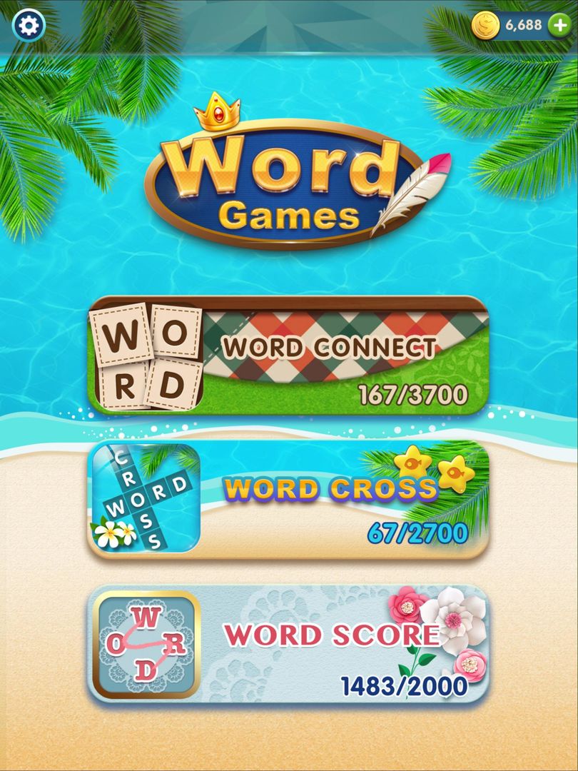 Word Games(Cross, Connect, Search) 게임 스크린 샷