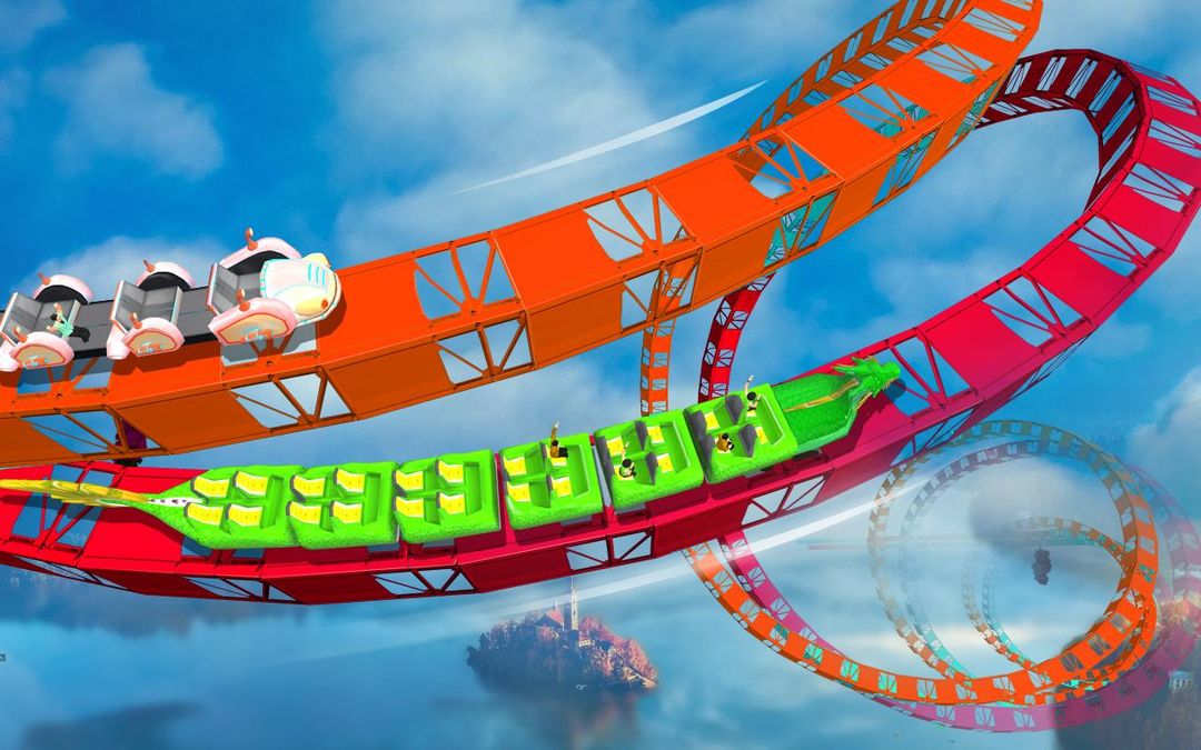 Roller Coaster Racing 3D 2 player 게임 스크린 샷