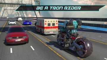 Futuristic Robot Tron Rider Game Screenshot
